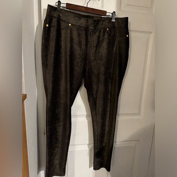 Michael Kors XL Gold Brown Shimmer Pants - Picture 6 of 16